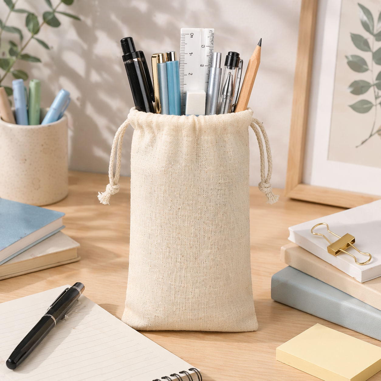 Custom 4x8 Inch Cotton Drawstring Bag | 150 GSM