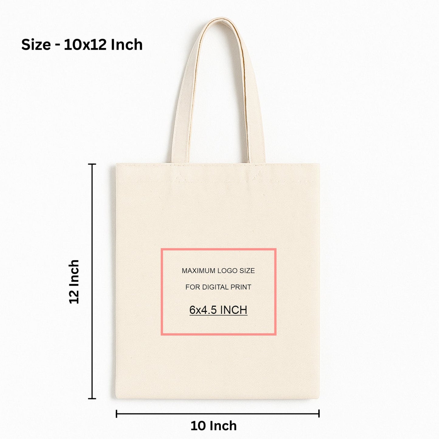 Custom 10x12 Inch Cotton Tote Bag | 150 GSM