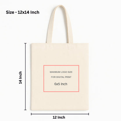 Custom 12x14 Inch Cotton Tote Bag | 220 GSM