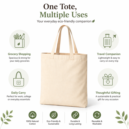 14x16 Inch Cotton Tote Bag | 150 GSM