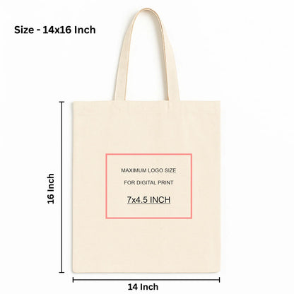 Custom 14x16 Inch Cotton Tote Bag | 220 GSM
