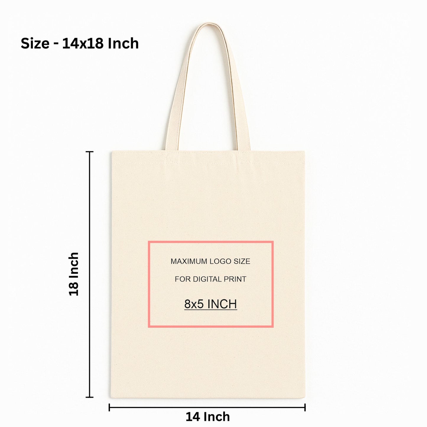 14x18 Inch Cotton Tote Bag | 150 GSM