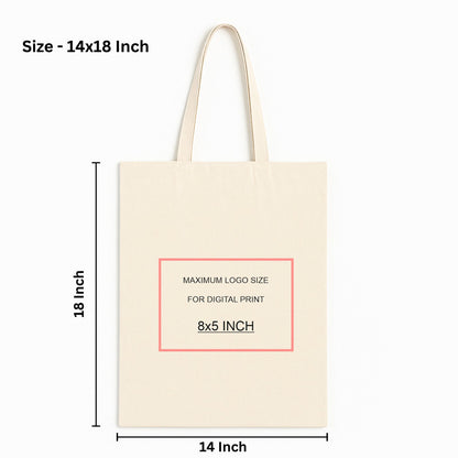 14x18 Inch Cotton Tote Bag | 150 GSM