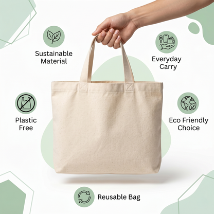 Custom 10x8x5 Inch Cotton Canvas Bag | 330 GSM