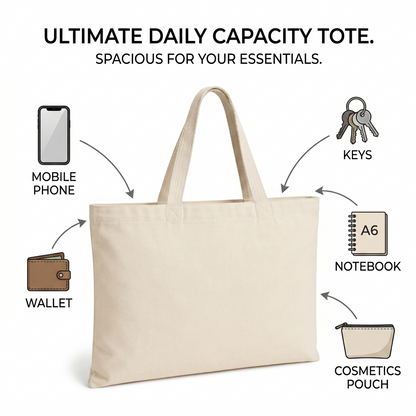 18x14 Inch Cotton Tote Bag | 150 GSM