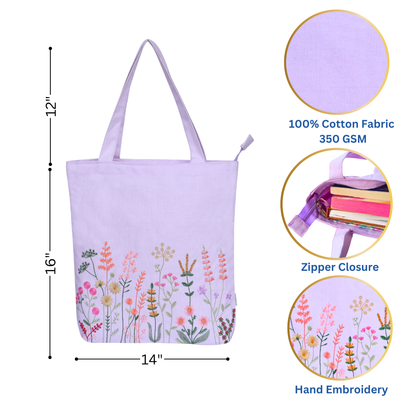 Purple Lavender Fields Tote Bag