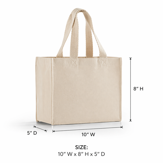 10x8x5 Inch Cotton Canvas Bag | 330 GSM