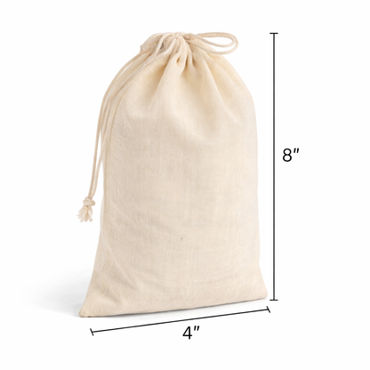 4x8 Inch Cotton Drawstring Bag | 150 GSM