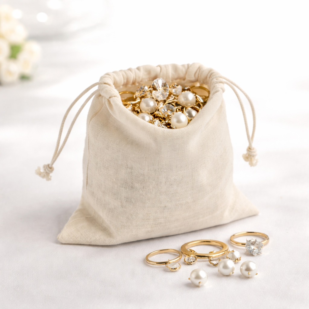 Custom 4x5 Inch Cotton Drawstring Bag | 150 GSM