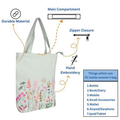 Green Lavender Fields Tote Bag