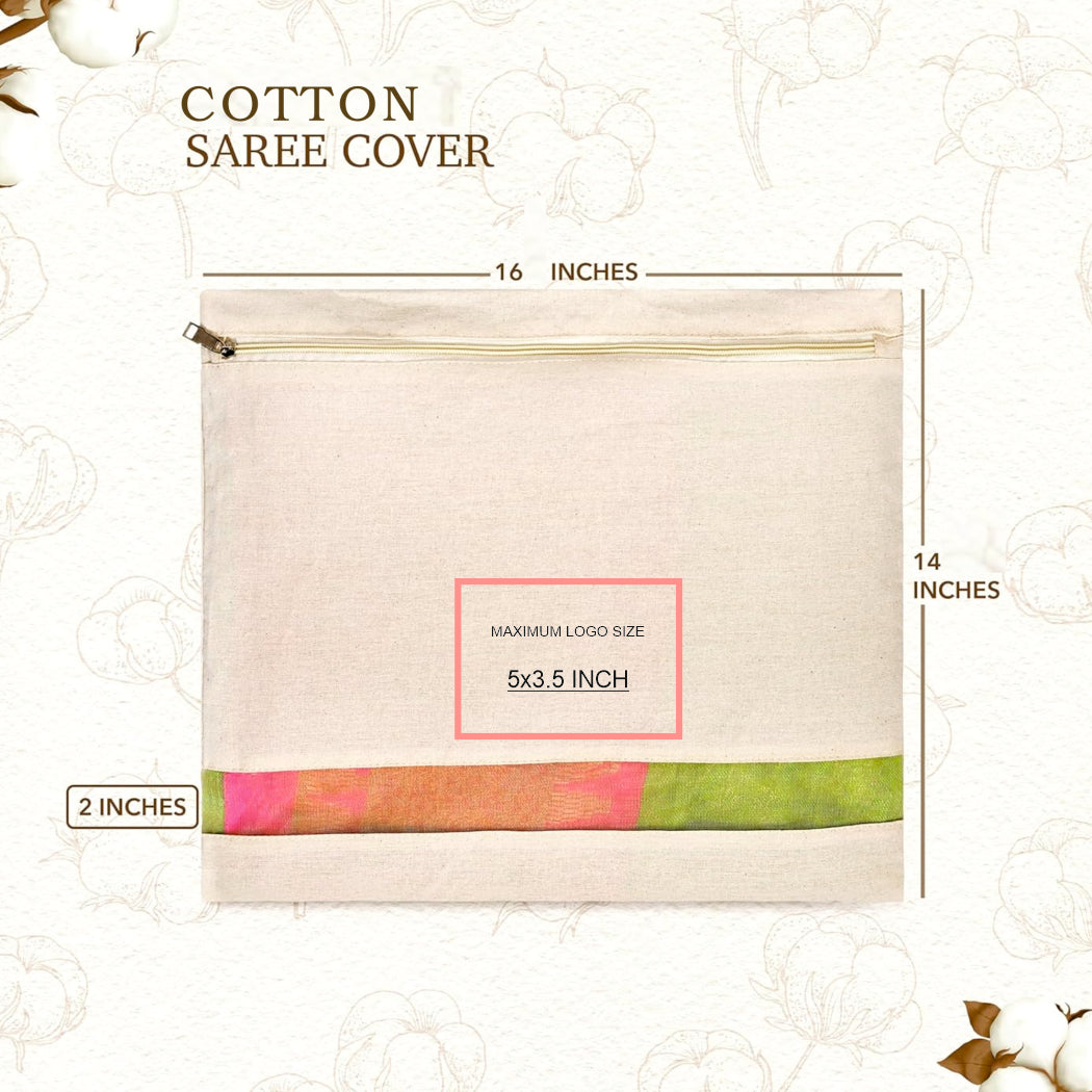 Custom Cotton Saree Cover | 16x14 Inch
