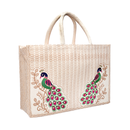 Twin Peacock Hamper Bag