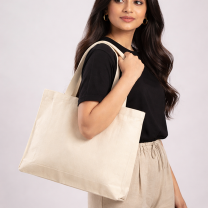 15x12x4 Inch Cotton Canvas Bag | 330 GSM
