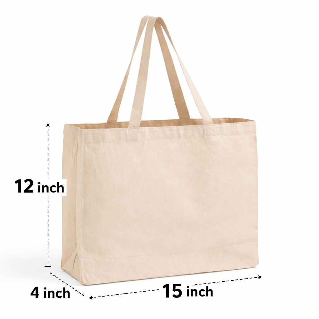 15x12x4 Inch Cotton Canvas Bag | 330 GSM