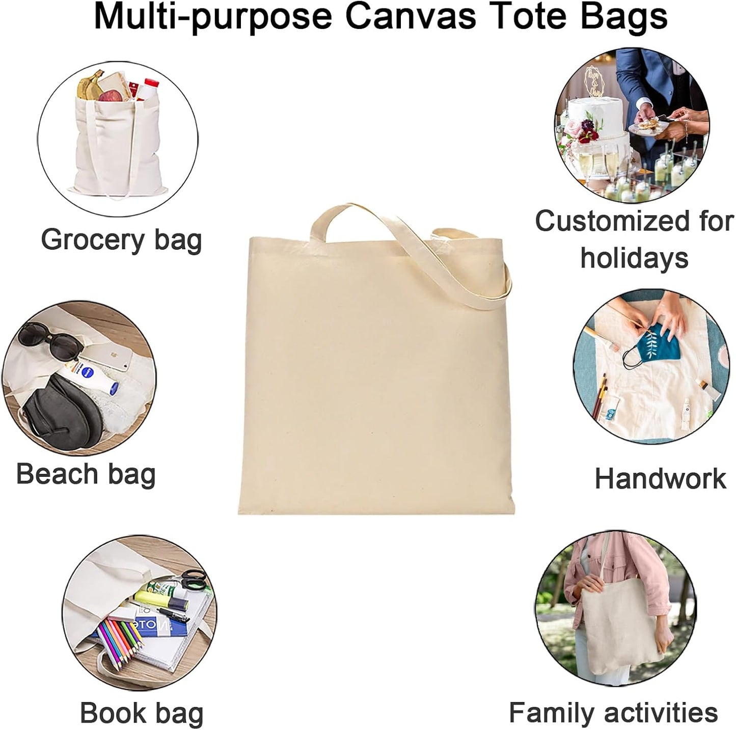 Custom 16x14 Inch Cotton Tote Bag | 150 GSM