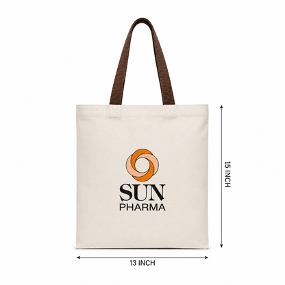 Custom 13"x15" Beige Tote Bag | 330 GSM