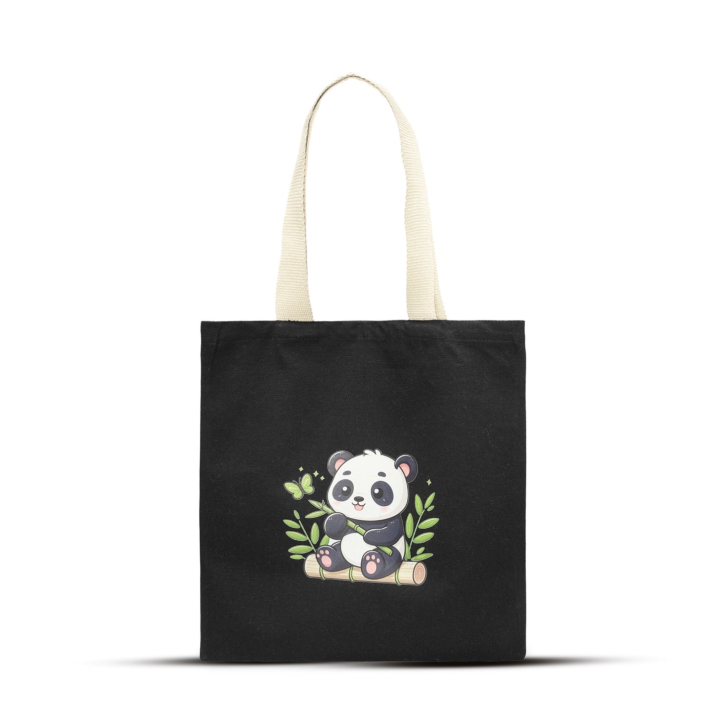 Black Panda Tote Bag