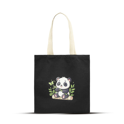 Black Panda Tote Bag