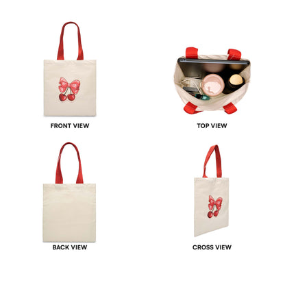 Bow with Cherry Tote Bag