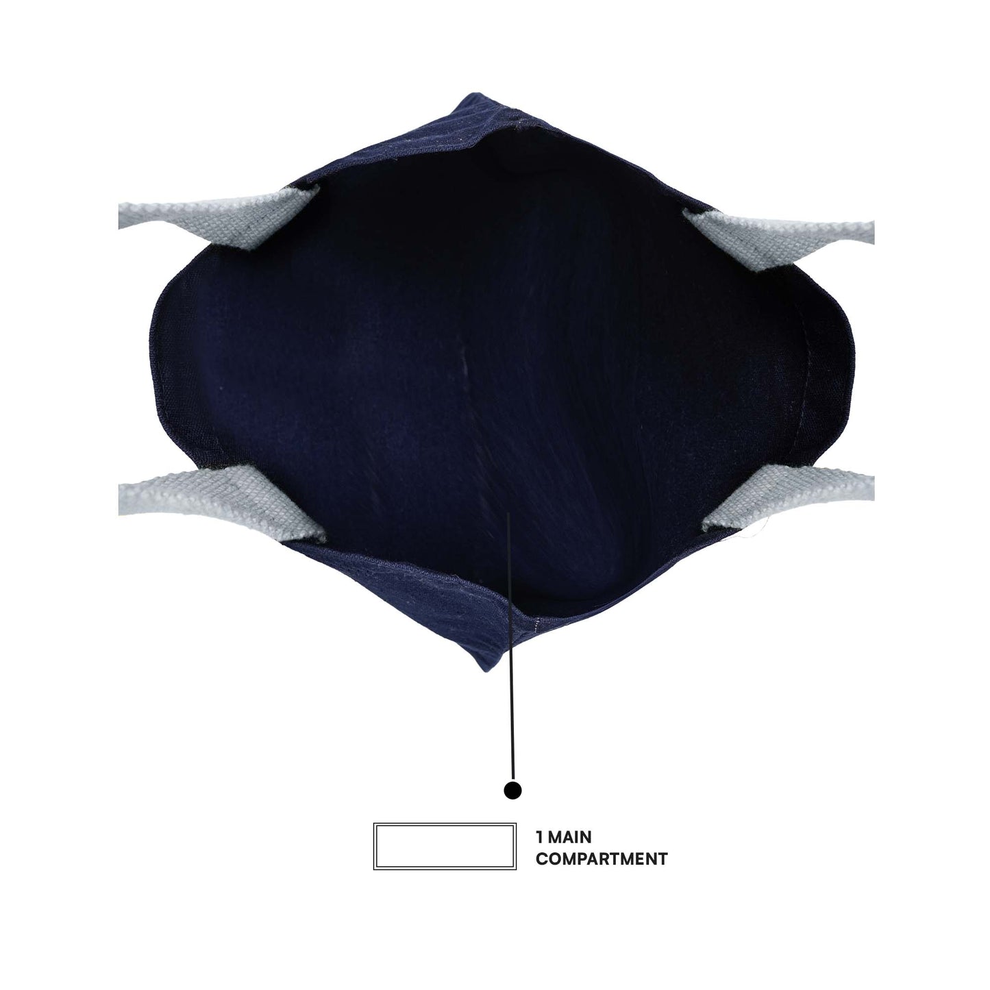 Plain Navy Blue Tote Bag