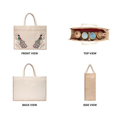 Twin Peacock Hamper Bag