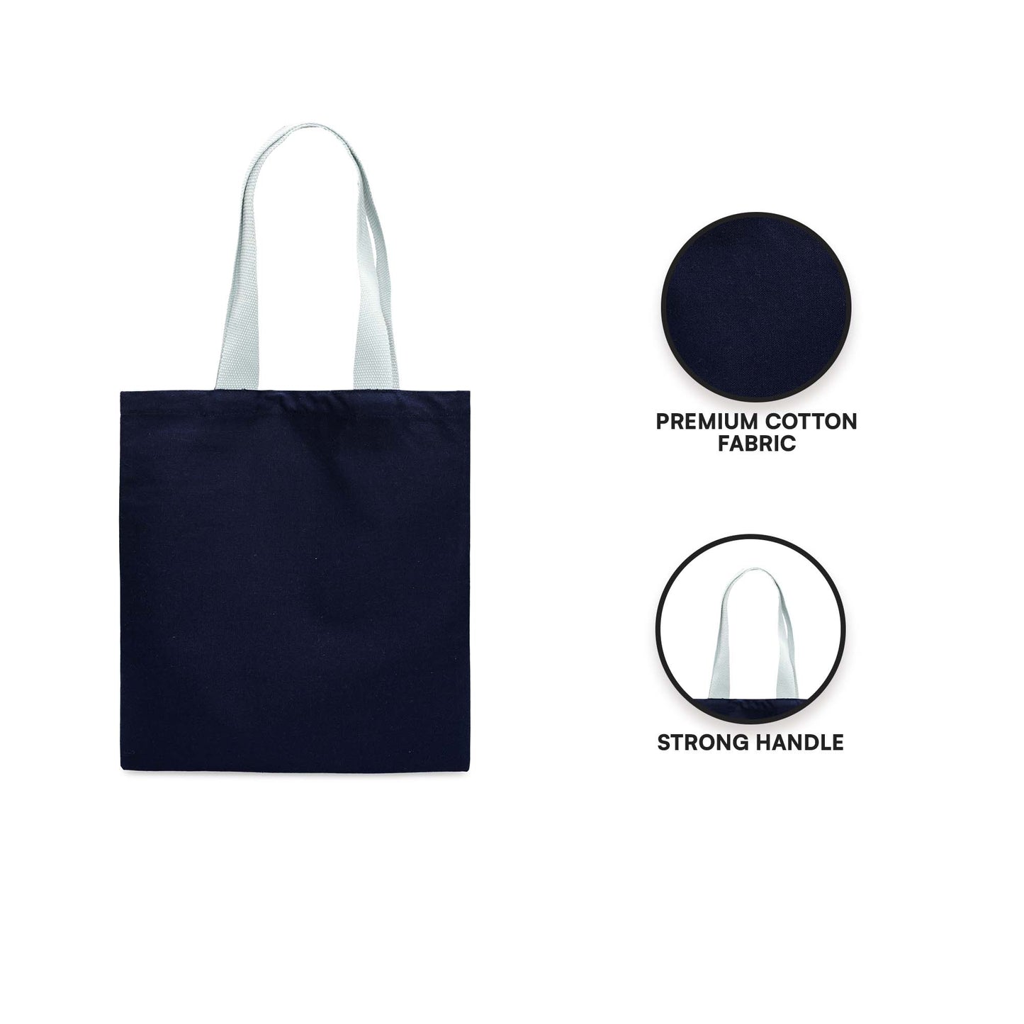 13"x15" Navy Blue Tote Bag