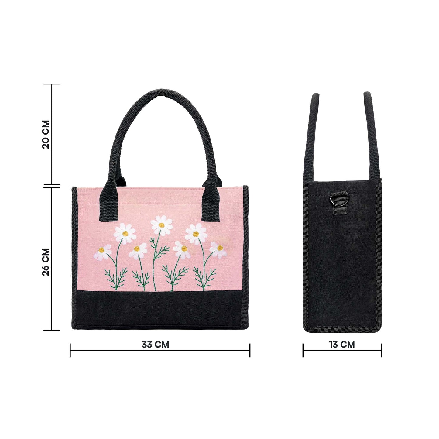 Pink Floral Tote Bag
