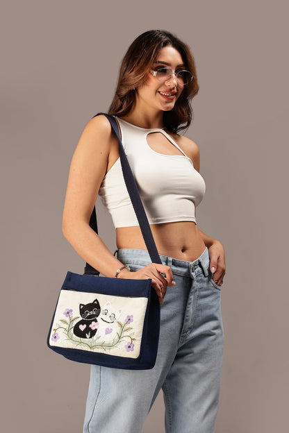 Twin Cats Mini Hand Bag
