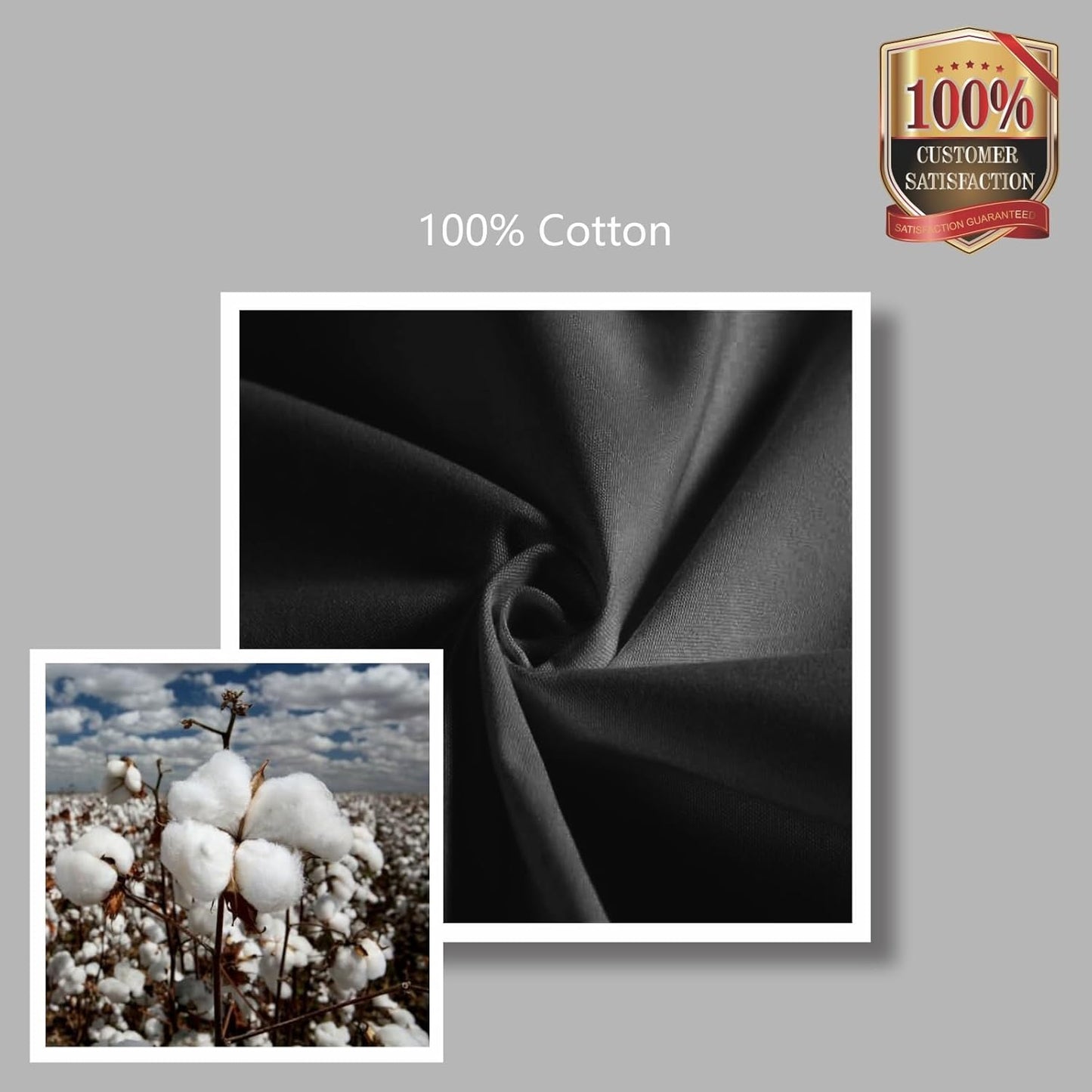 Black Large Canvas Tote Bag | 19" x 15" x 6"