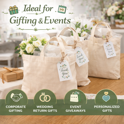 Custom 14x16 Inch Cotton Tote Bag | 220 GSM