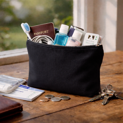 Everyday Cotton Zipper Pouch