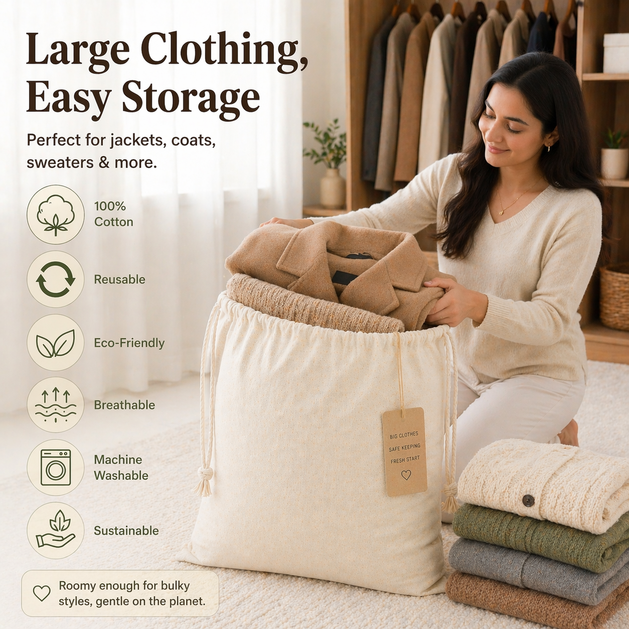 18x20 Inch Cotton Drawstring Bag | 150 GSM