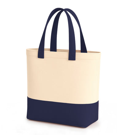 Navy Blue & Beige Tote Bag | 330 GSM