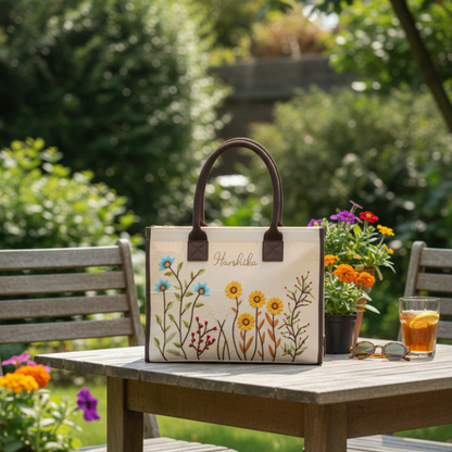 Personalised Sunflower Tote Bag