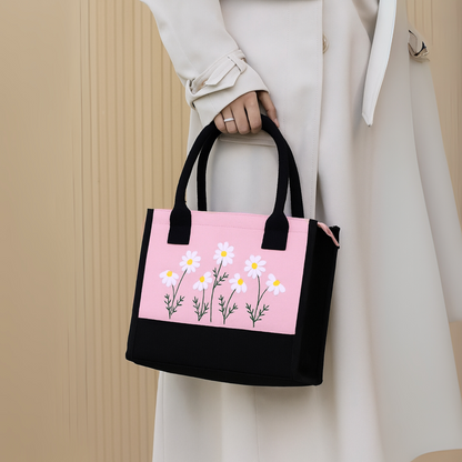 Pink Floral Tote Bag