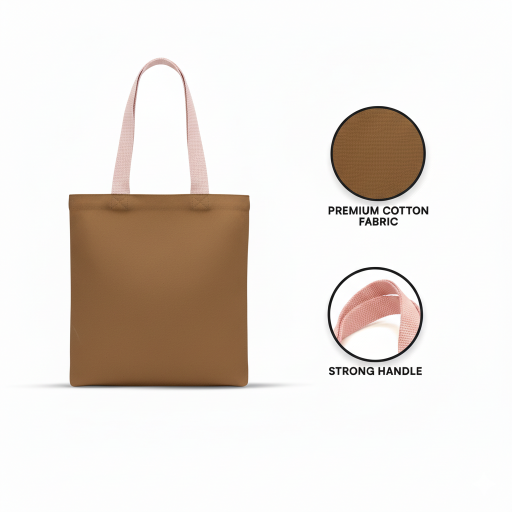 13"x15" Brown Tote Bag