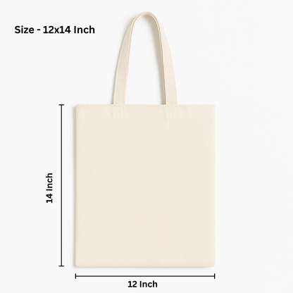 Plain 12x14 Inch Cotton Tote Bag | 220 GSM