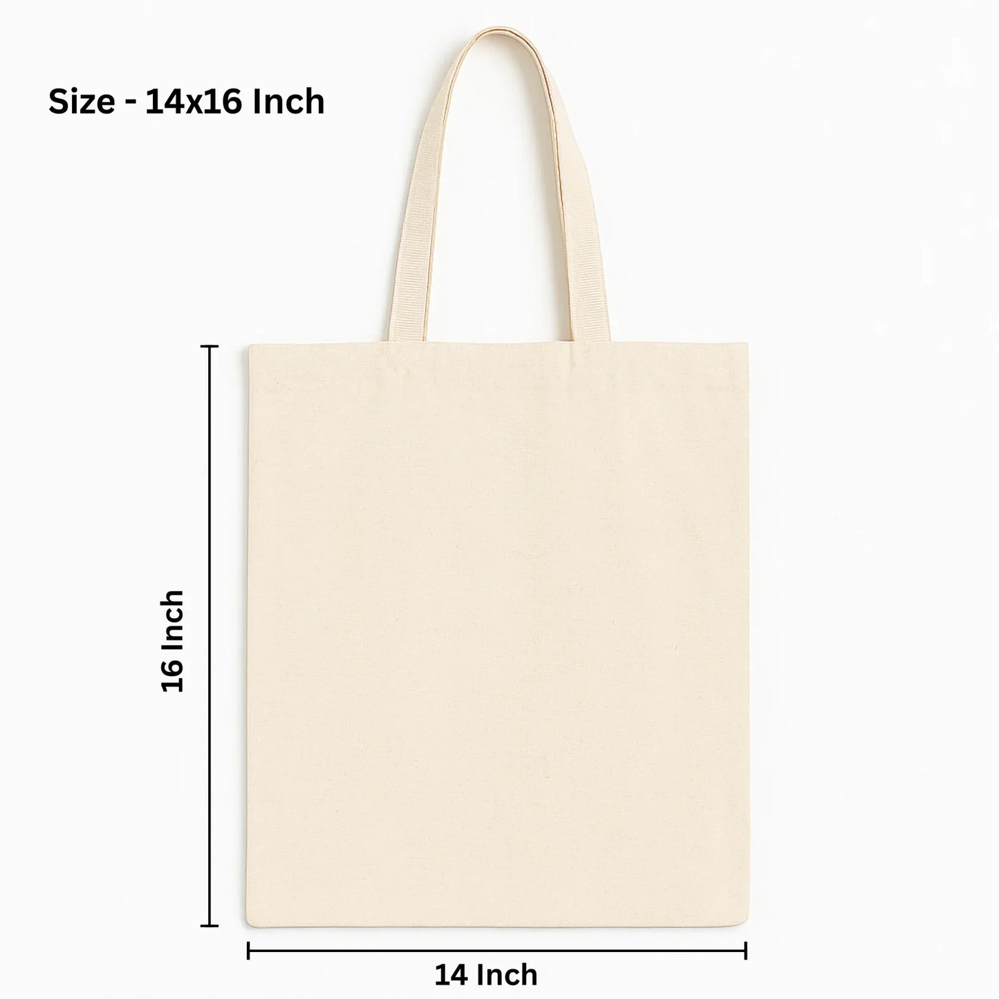 Custom 14x16 Inch Cotton Tote Bag | 220 GSM