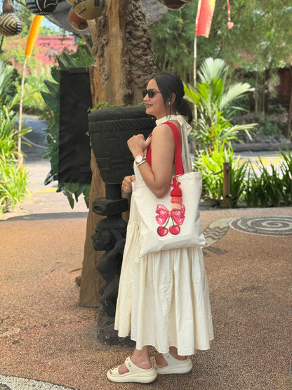 Bow with Cherry Tote Bag